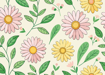 seamless pattern with flowers