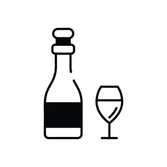 Wine vector icon stock illustration