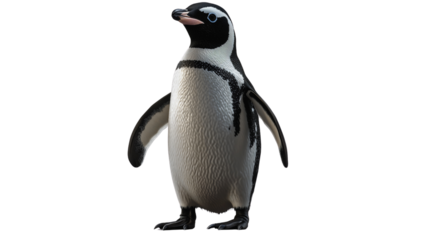 A small penguin chick, adorable and cute, baby animals for animal lovers, a penguin with black and white details, an Antarctic penguin.
