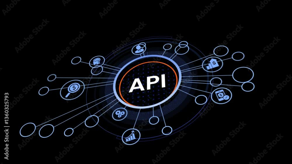 Wall mural api - application programming interface. software development tool. business, modern technology, int