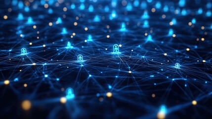 A clear digital network of blue - toned human icons, depicting the intricate web of connections in the digital age.