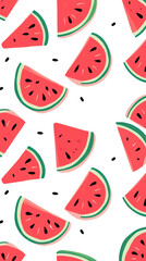 PNG Watermelon pattern summer fruit.
