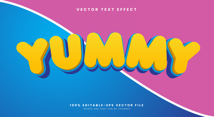 Yummy Food editable text effect Template suitable for kids theme