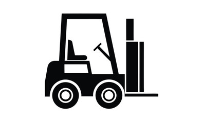 Forklift truck vector silhouette, Collection of forklift truck silhouette vector illustration, Happy Labor Day silhouette © SilhouetteForge