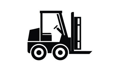 Forklift truck vector silhouette, Collection of forklift truck silhouette vector illustration, Happy Labor Day silhouette