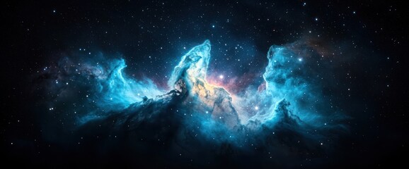 Obraz premium Cosmic Nebula, vibrant hues