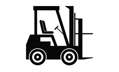 Forklift truck vector silhouette, Collection of forklift truck silhouette vector illustration, Happy Labor Day silhouette