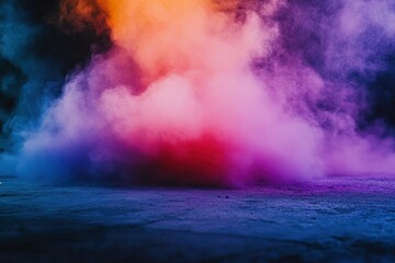Colorful Smoke with Dark Ground.