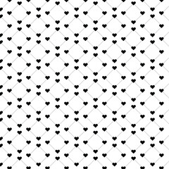 Geometric Black Heart Pattern with Dotted Lines