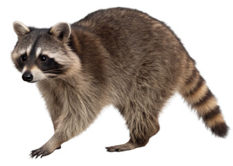 Obraz premium Raccoon isolated on a transparent background.