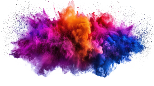 Colorful Explosion of Powder Paint