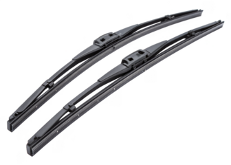 Windshield Wipers isolated on a transparent background.