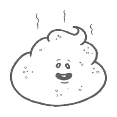 Poopy character icon. weird character icon