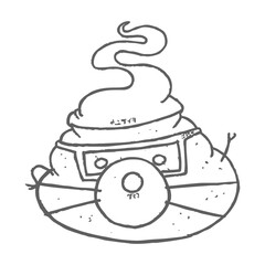 Poopy character icon. weird character icon