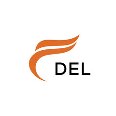 DEL creative minimalist letter logo.	