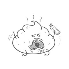 Poopy character icon. weird character icon