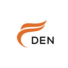 DEN creative minimalist letter logo.	