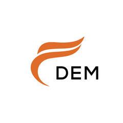 DEM creative minimalist letter logo.	