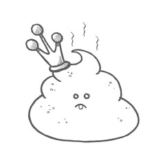 Poopy character icon. weird character icon