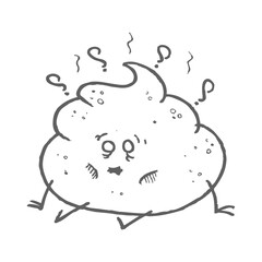 Poopy character icon. weird character icon