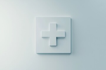 Obraz premium A minimalist representation of a medical plus sign symbol, conveying simplicity and clarity
