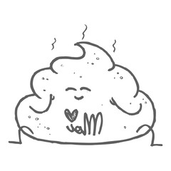 Poopy character icon. weird character icon
