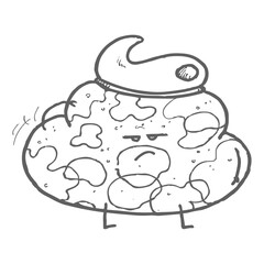 Poopy character icon. weird character icon