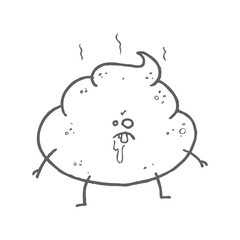 Poopy character icon. weird character icon