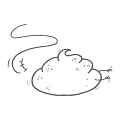 Poopy character icon. weird character icon