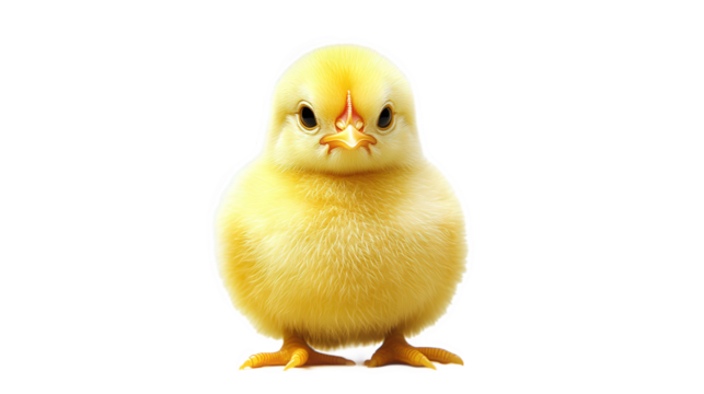 Adorable Yellow Chick Portrait