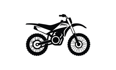 Motocross dirt bike silhouette, Dirt Bike Silhouette, Off-road Motocross Dirt bike Vector Illustration  