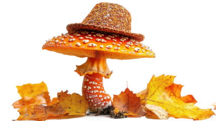 Autumnal Mushroom in a Hat
