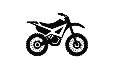 Obraz premium Motocross dirt bike silhouette, Dirt Bike Silhouette, Off-road Motocross Dirt bike Vector Illustration 