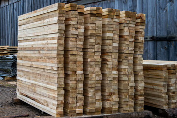 stack of wooden planks