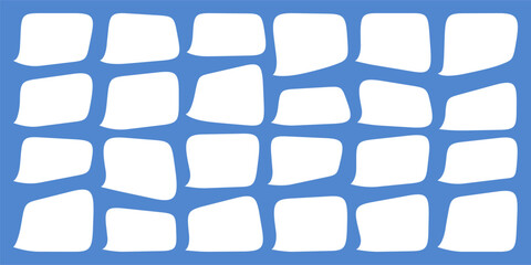 Speech bubble, horizontal speach thought text box. Chat talk balloon, fun dialog cute cloud. Listening simple comic speak, paper conversation quote title. Message cartoon shape word dialogue rectangle