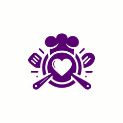 Cooking Brand Logo Design with Love
