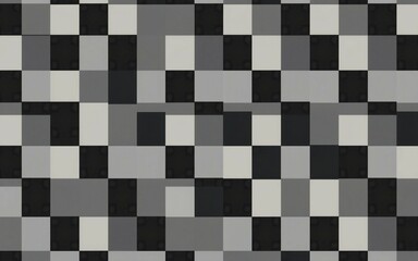 Black and white plaid pattern for background, seamless pattern.