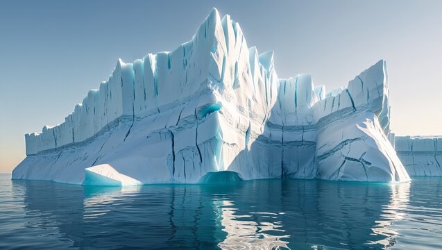 ceberg in Open Ocean &ndash; High Detail Photorealistic Frozen Landscape