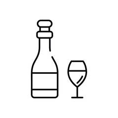 Wine vector icon stock illustration