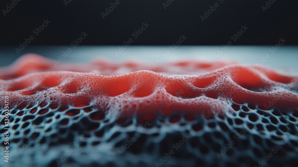 Aufkleber micro-organic tech biomimetic membrane texture exploring cutting-edge surface design, advanced mater