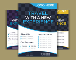 Creative Abstract travels Flyer Design Template | Modern Gradient Flyer | Professional Event, Business, Marketing & Invitation Card Design