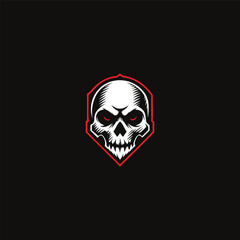 Unique Skull Emblem Logo