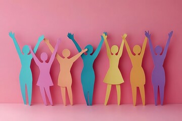 Vibrant Paper People Cutouts Celebrating Teamwork1