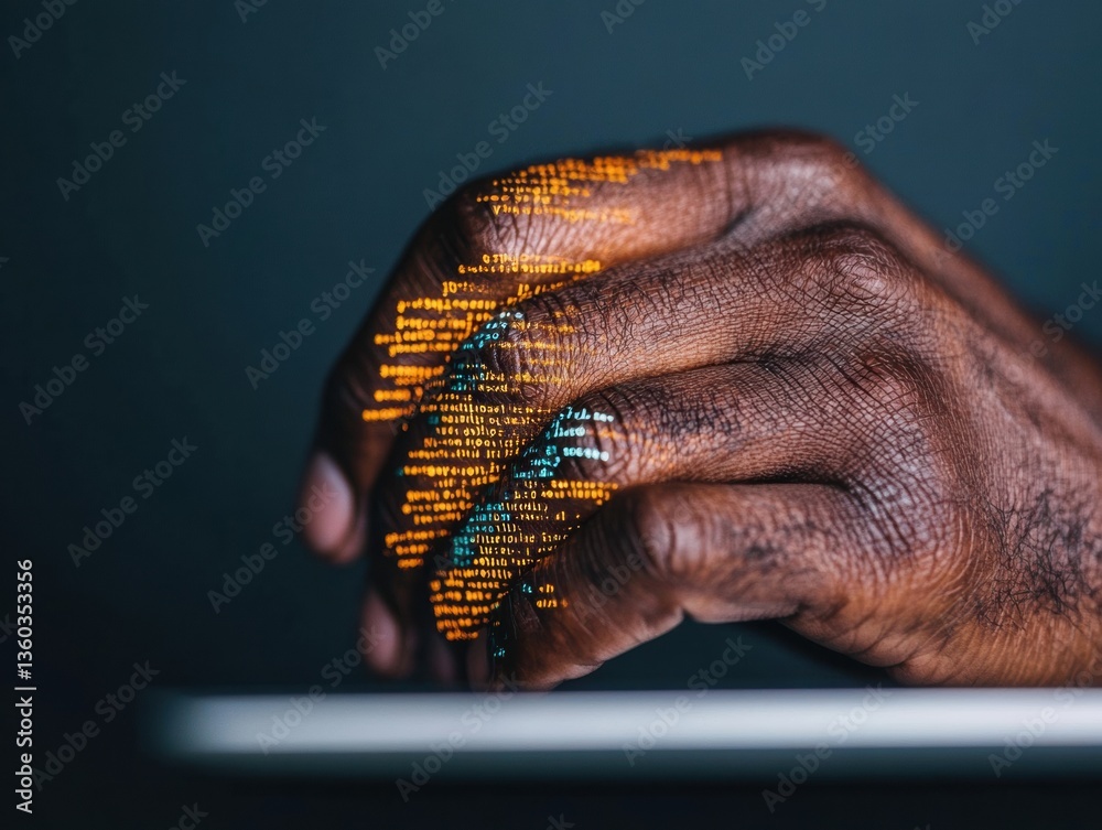 Poster Immersive Digital Transformation AI-Enhanced Coding Workflow with Multicultural Tech Innovation - Next-Gen Software Development Insights for Creative Professionals