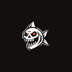 Fototapeta premium Fish Skull Logo