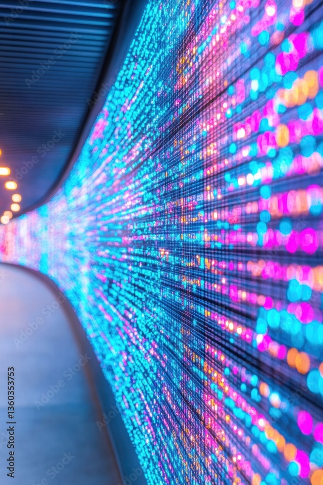Poster Quantum Data Visualization Vibrant AI-Powered Analytics Dashboard Revealing Cybernetic Insights for Next-Gen Digital Transformation and Strategic Innovation