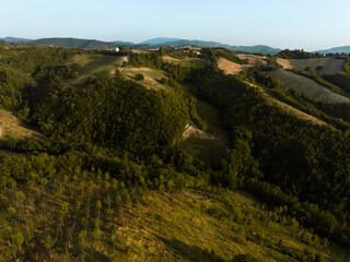 Aerial Drone View of Mountain Landscape