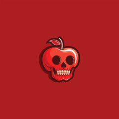 Apple Skull Logo. unique skull emblem