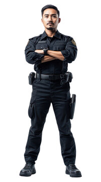 PNG Security guard standing officer full.