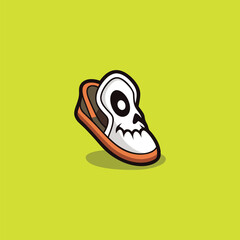 Skull Shoe Logo. Unique skull emblem